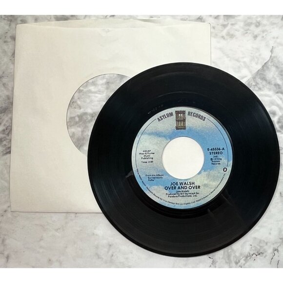 Joe Walsh Over and Over / At the Station 45 Rock 1978 Asylum Records 45536 - Picture 3 of 6